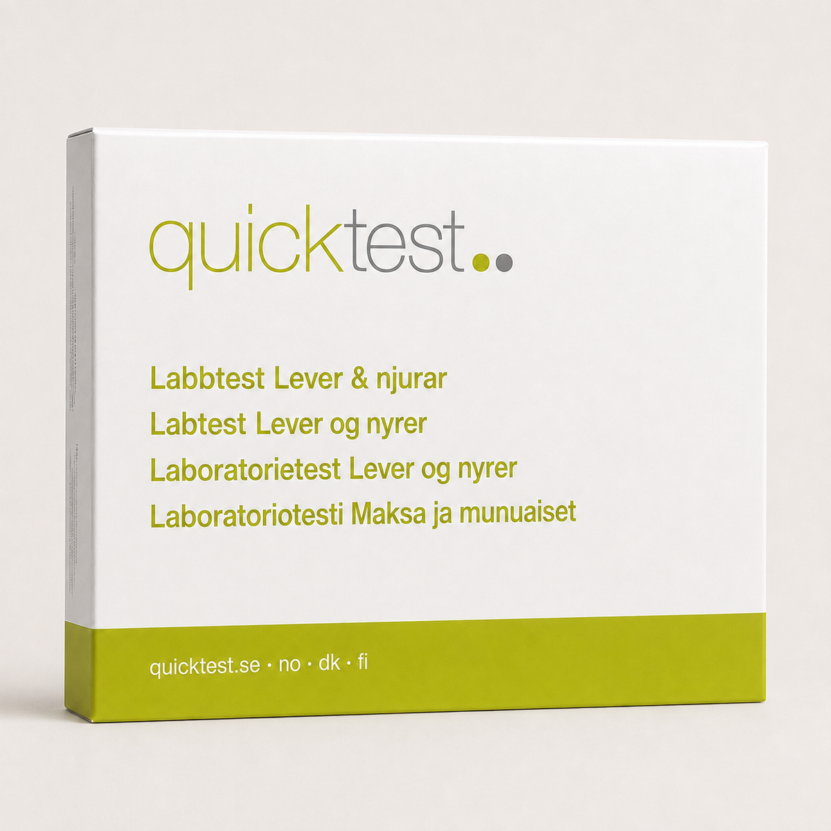 Maksa- ja munuaistesti - Quicktest laboratoriotesti, pakkaus