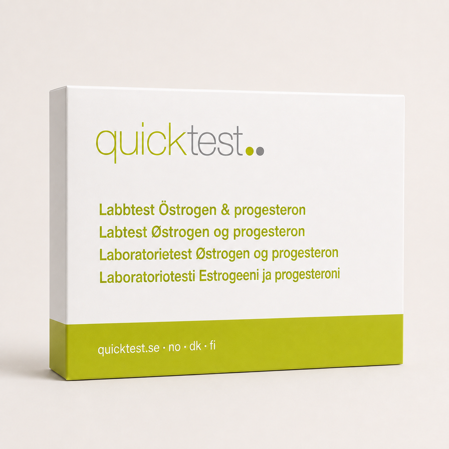 Estrogeeni- ja progesteronitesti - Quicktest laboratoriotesti, pakkaus