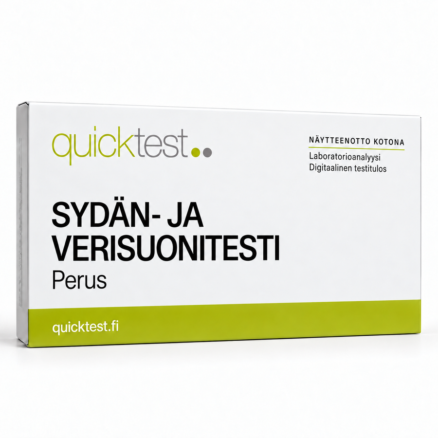 Quicktest SYDÄN- JA – VERISUONITESTI – Perus – suomenkielinen tuotekuva