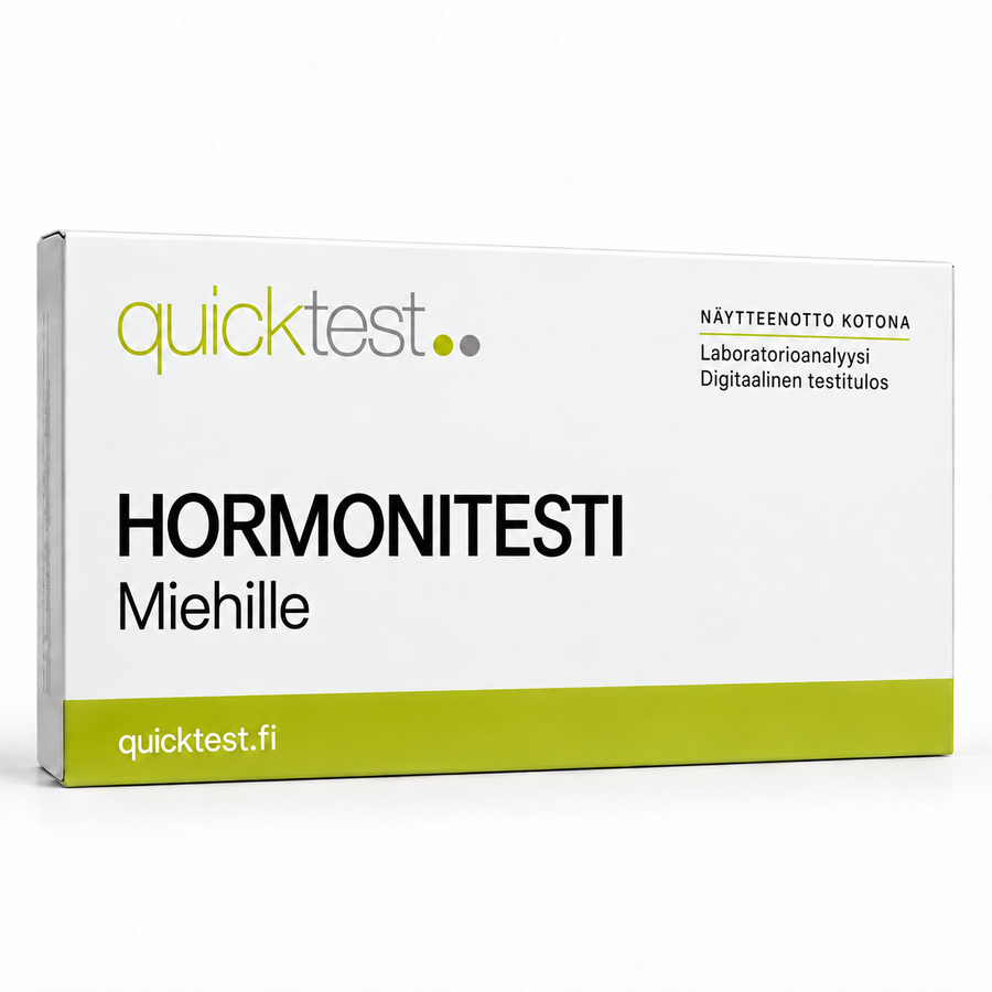 Quicktest HORMONITESTI – Miehille – suomenkielinen tuotekuva