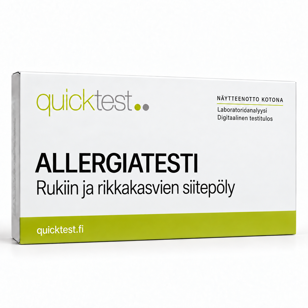 Quicktest ALLERGIATESTI – Rukiin ja rikkakasvien siitepöly – suomenkielinen tuotekuva