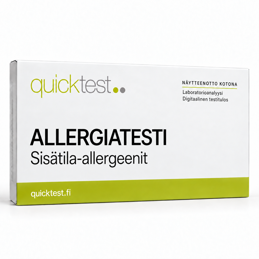 Quicktest ALLERGIATESTI – Sisätila-allergeenit – suomenkielinen tuotekuva