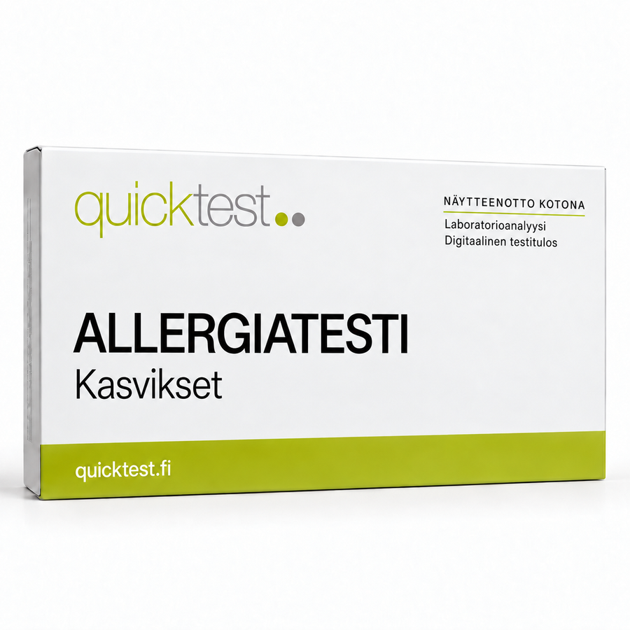 Quicktest ALLERGIATESTI – Kasvikset – suomenkielinen tuotekuva