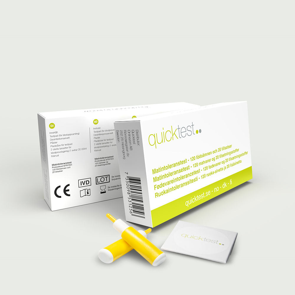 Ruoka-intoleranssitesti 140 ainetta