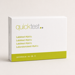 HbA1c-testi - pitkäaikainen verensokeri - Quicktest laboratoriotesti, pakkaus