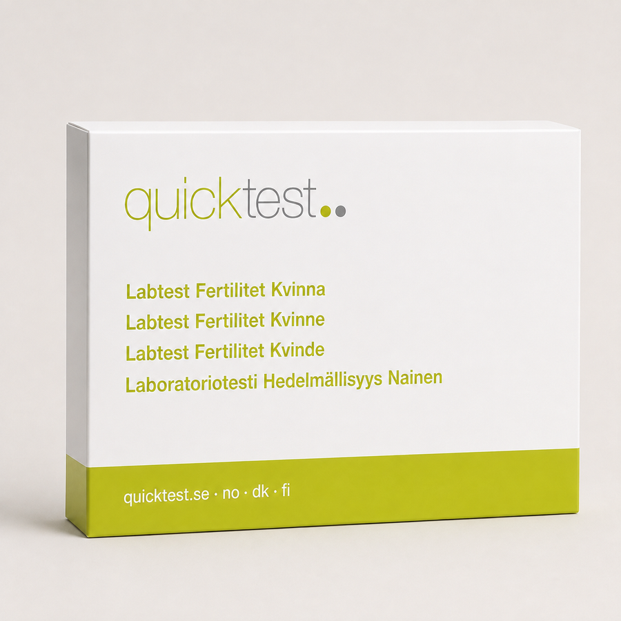 Kattava hedelmällisyystesti - Quicktest laboratoriotesti, pakkaus