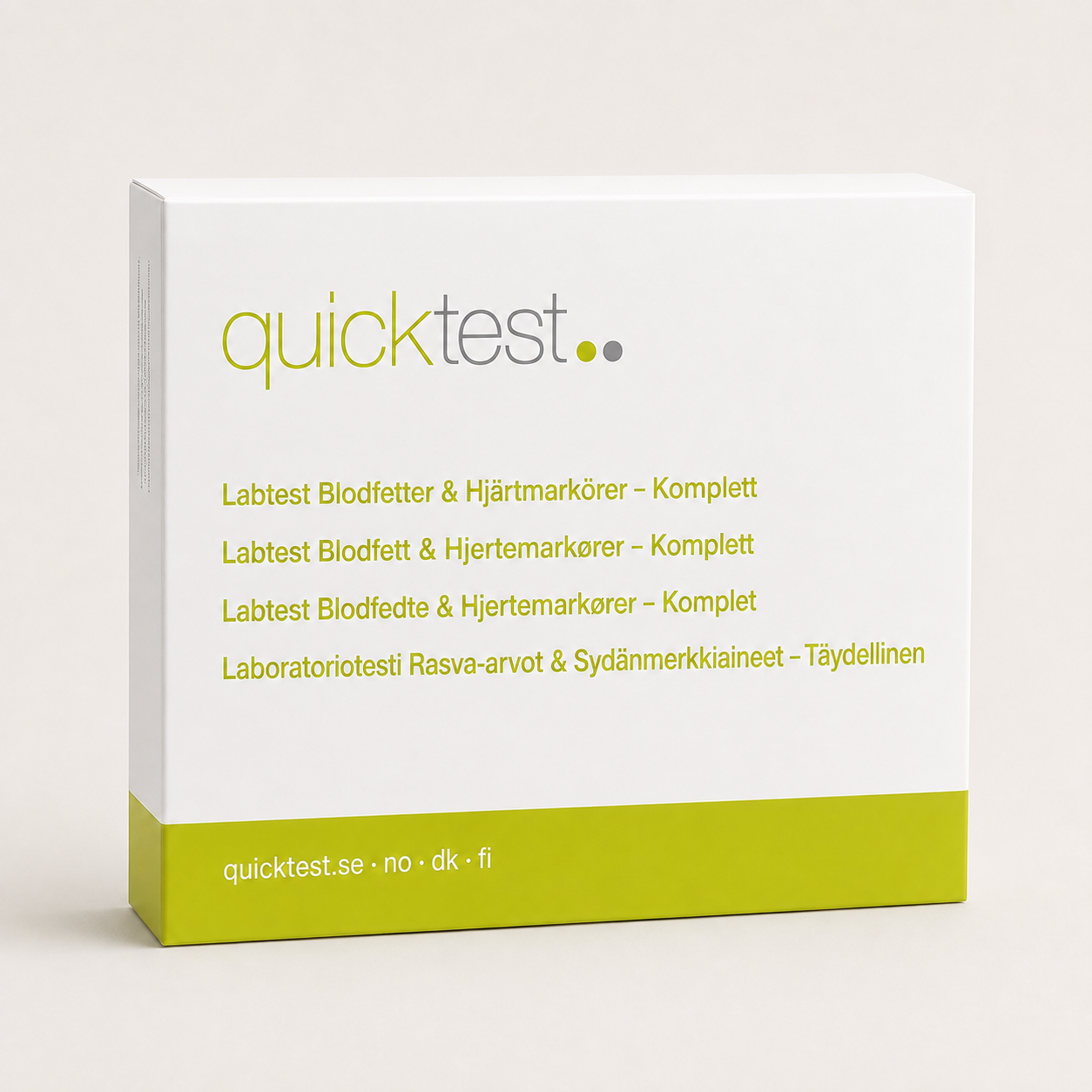 Sydän- ja verisuonitesti Laaja - Quicktest laboratoriotesti, pakkaus