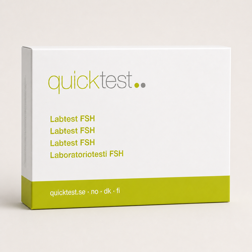 FSH-testi - vaihdevuodet - Quicktest laboratoriotesti, pakkaus