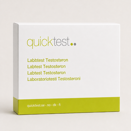 Testosteronitesti - Quicktest laboratoriotesti, pakkaus