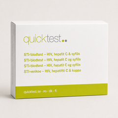 Laaja sukupuolitautitesti - HIV, hepatiitti C & kuppa - laboratorioprofiili - Quicktest laboratoriotesti, pakkaus