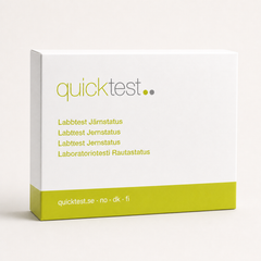 Kattava rautastatus - Quicktest laboratoriotesti, pakkaus