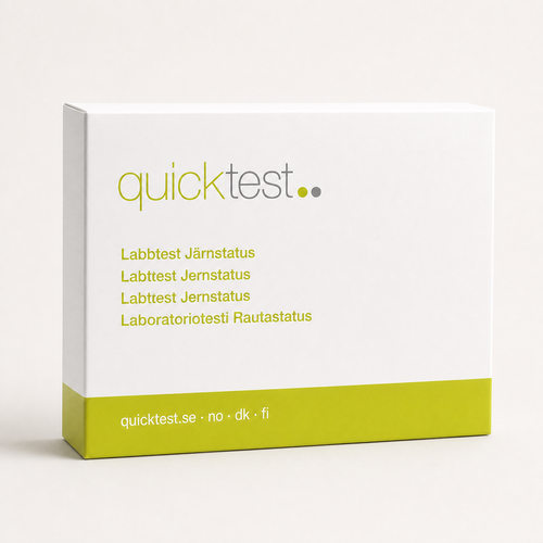 Kattava rautastatus - Quicktest laboratoriotesti, pakkaus