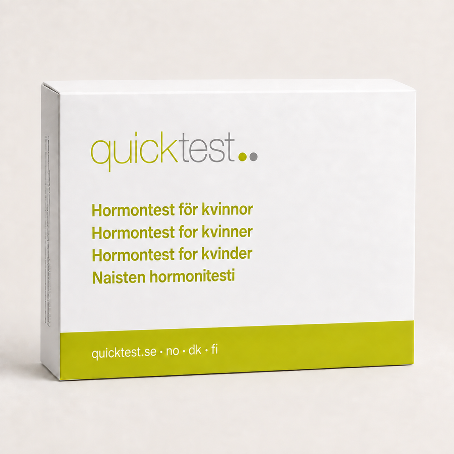 Quicktest Hormontest för kvinnor – förpackning för labbtest hemma