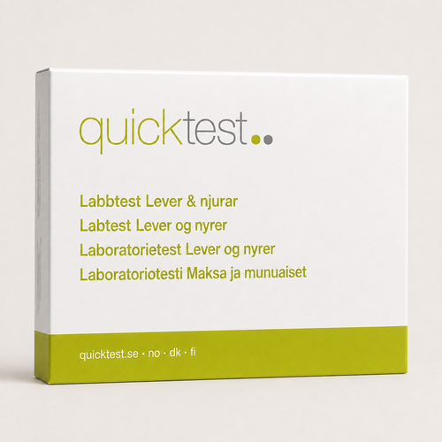 Maksa- ja munuaistesti - Quicktest laboratoriotesti, pakkaus