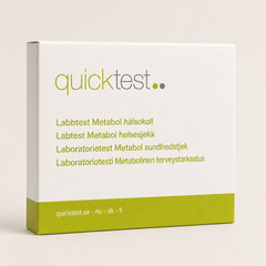 Metabolinen terveystarkastus - Quicktest laboratoriotesti, pakkaus