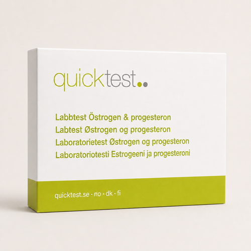 Estrogeeni- ja progesteronitesti - Quicktest laboratoriotesti, pakkaus