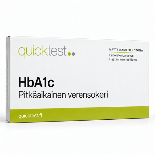 Quicktest HbA1c – Pitkäaikainen verensokeri – suomenkielinen tuotekuva