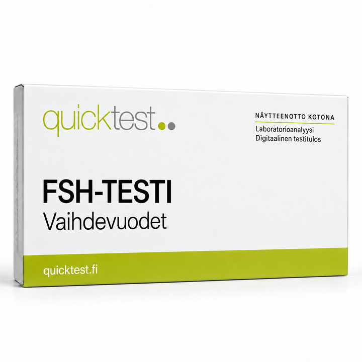 Quicktest FSH-TESTI – Vaihdevuodet – suomenkielinen tuotekuva