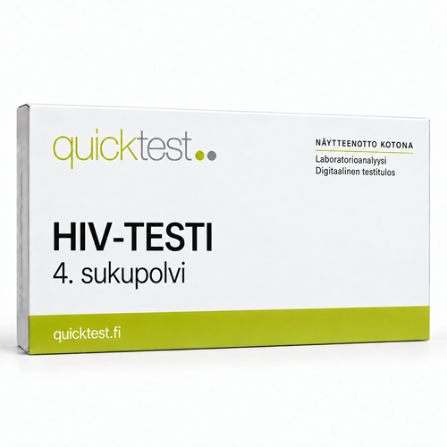 Quicktest HIV-TESTI – 4. sukupolvi – suomenkielinen tuotekuva