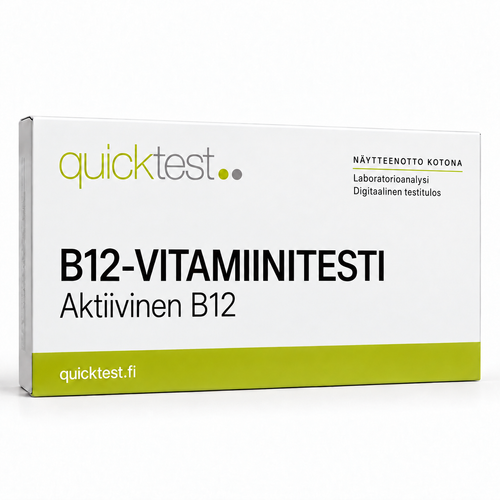 Quicktest B12-VITAMIINITESTI – Aktiivinen B12 – suomenkielinen tuotekuva