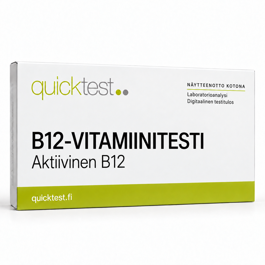 Quicktest B12-VITAMIINITESTI – Aktiivinen B12 – suomenkielinen tuotekuva