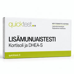 Quicktest LISÄMUNUAISTESTI – Kortisoli ja DHEA-S – suomenkielinen tuotekuva