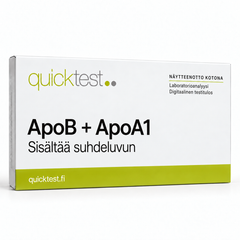 Quicktest ApoB + ApoA1 – Sisältää suhdeluvun – suomenkielinen tuotekuva