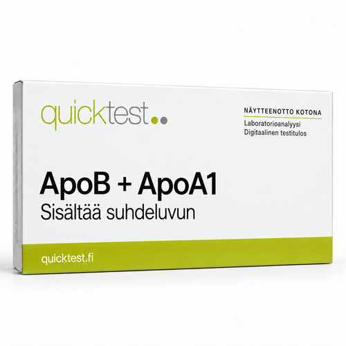 Quicktest ApoB + ApoA1 – Sisältää suhdeluvun – suomenkielinen tuotekuva