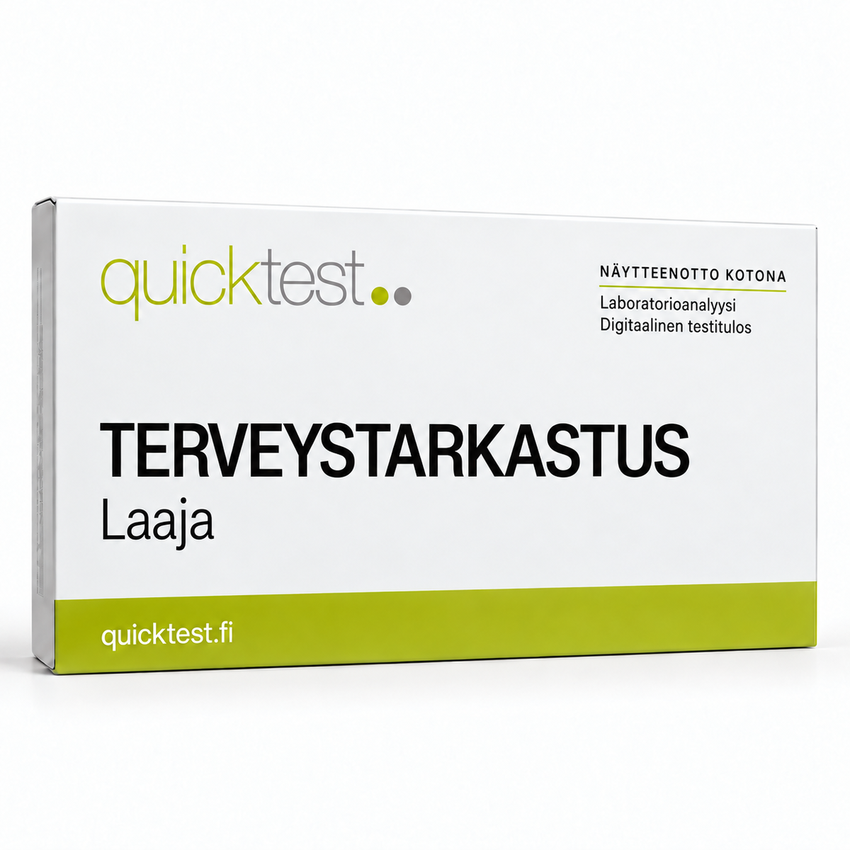 Quicktest TERVEYSTARKASTUS – Laaja – suomenkielinen tuotekuva