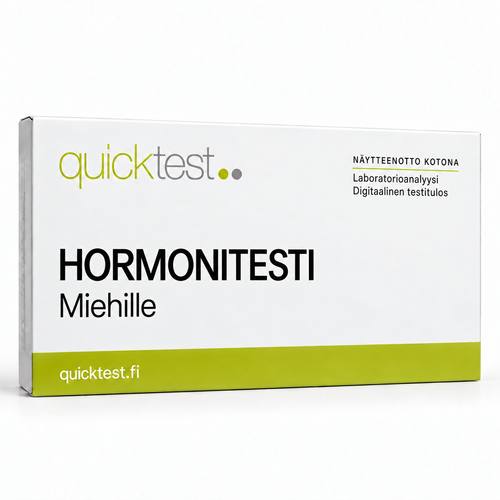 Quicktest HORMONITESTI – Miehille – suomenkielinen tuotekuva