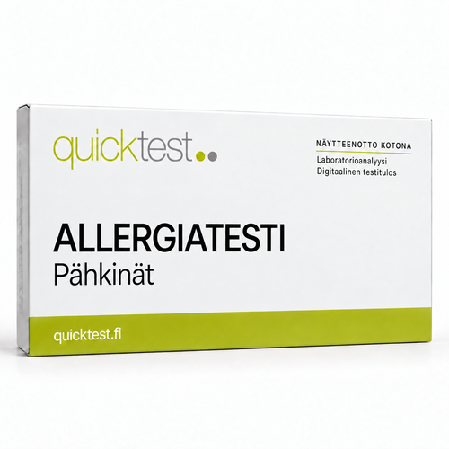 Quicktest ALLERGIATESTI – Pähkinät – suomenkielinen tuotekuva