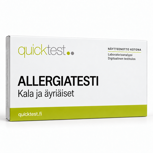 Quicktest ALLERGIATESTI – Kala ja äyriäiset – suomenkielinen tuotekuva