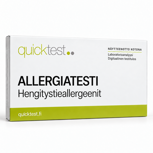 Quicktest ALLERGIATESTI – Hengitystieallergeenit – suomenkielinen tuotekuva