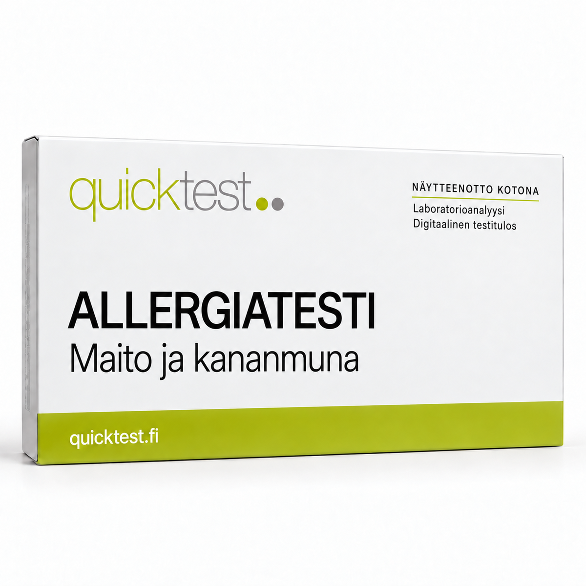 Quicktest ALLERGIATESTI – Maito ja kananmuna – suomenkielinen tuotekuva
