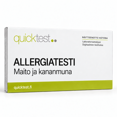 Quicktest ALLERGIATESTI – Maito ja kananmuna – suomenkielinen tuotekuva