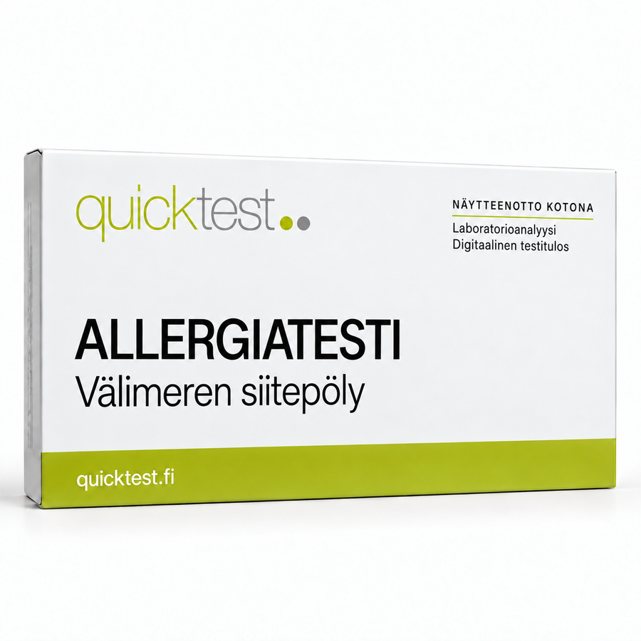 Quicktest ALLERGIATESTI – Välimeren siitepöly – suomenkielinen tuotekuva