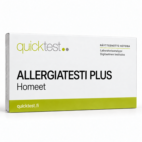 Quicktest ALLERGIATESTI PLUS – Homeet – suomenkielinen tuotekuva