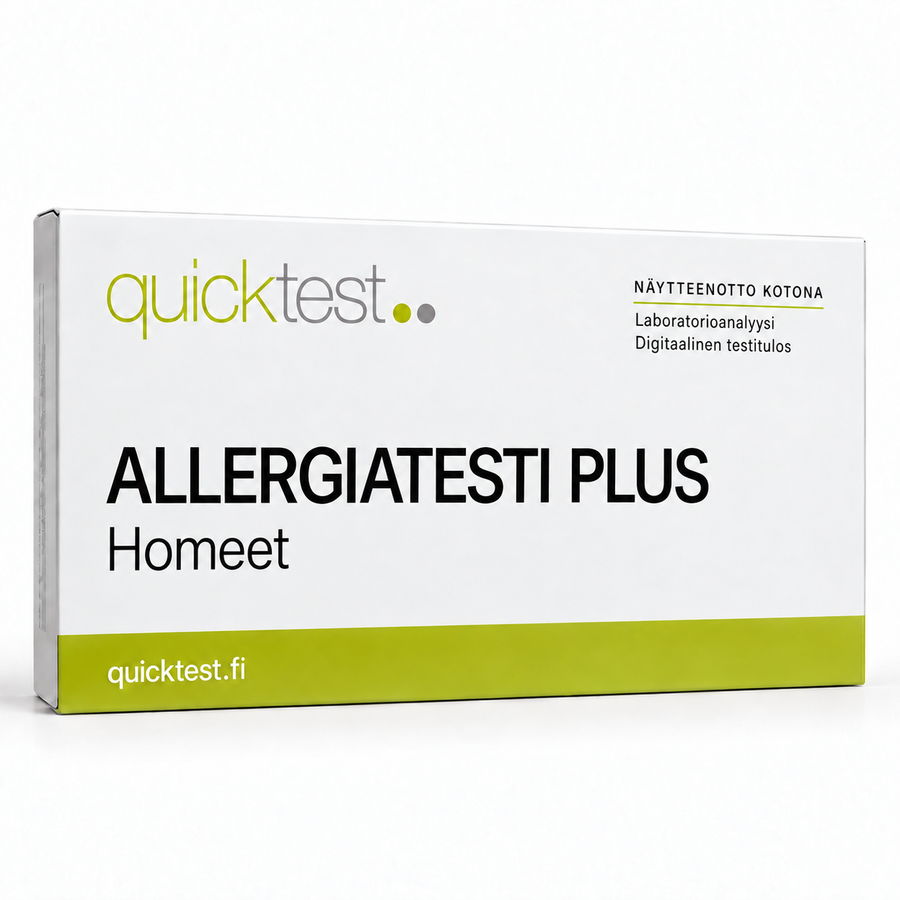 Quicktest ALLERGIATESTI PLUS – Homeet – suomenkielinen tuotekuva