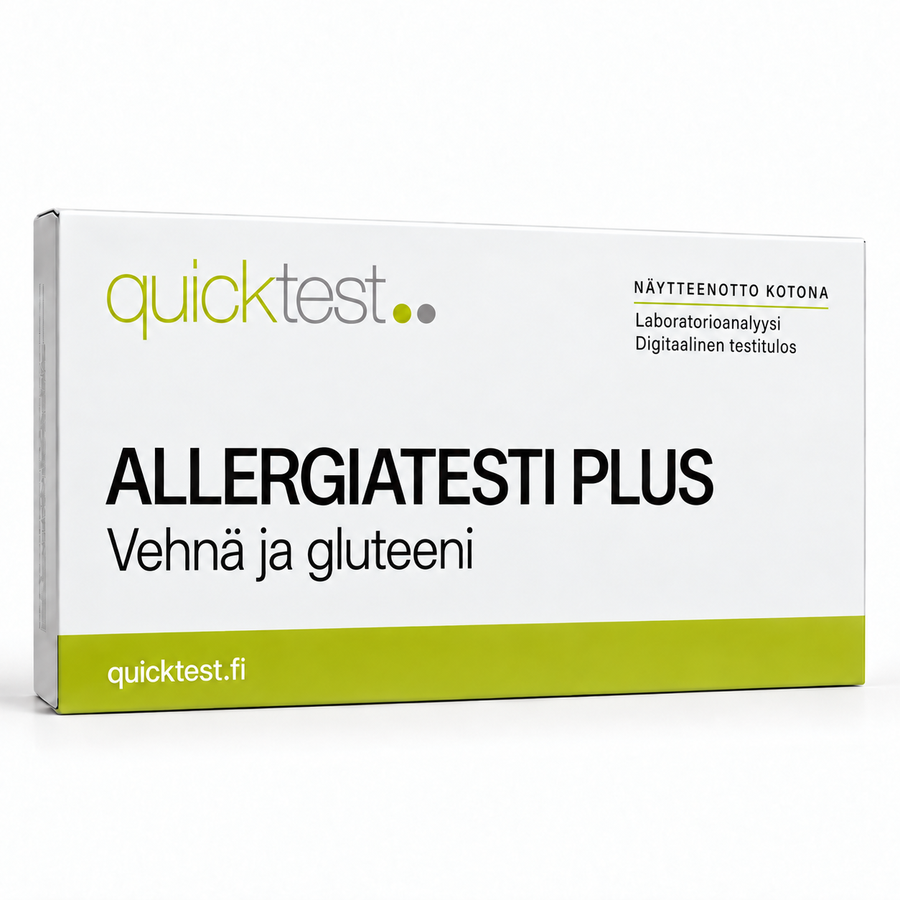 Quicktest ALLERGIATESTI PLUS – Vehnä ja gluteeni – suomenkielinen tuotekuva