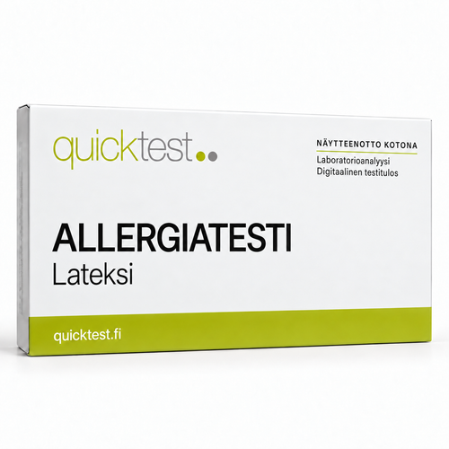 Quicktest ALLERGIATESTI – Lateksi – suomenkielinen tuotekuva