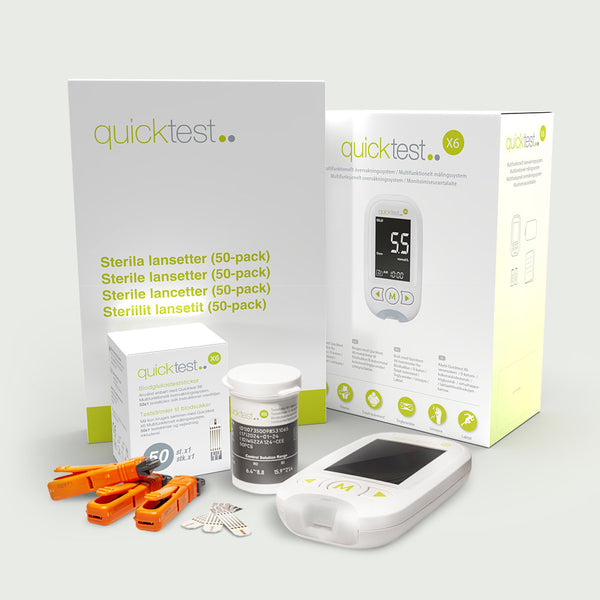 Verensokerimittari, sis. 50 testiliuskaa