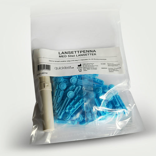 Lansettikynä, sisältää 50 lansettineulaa