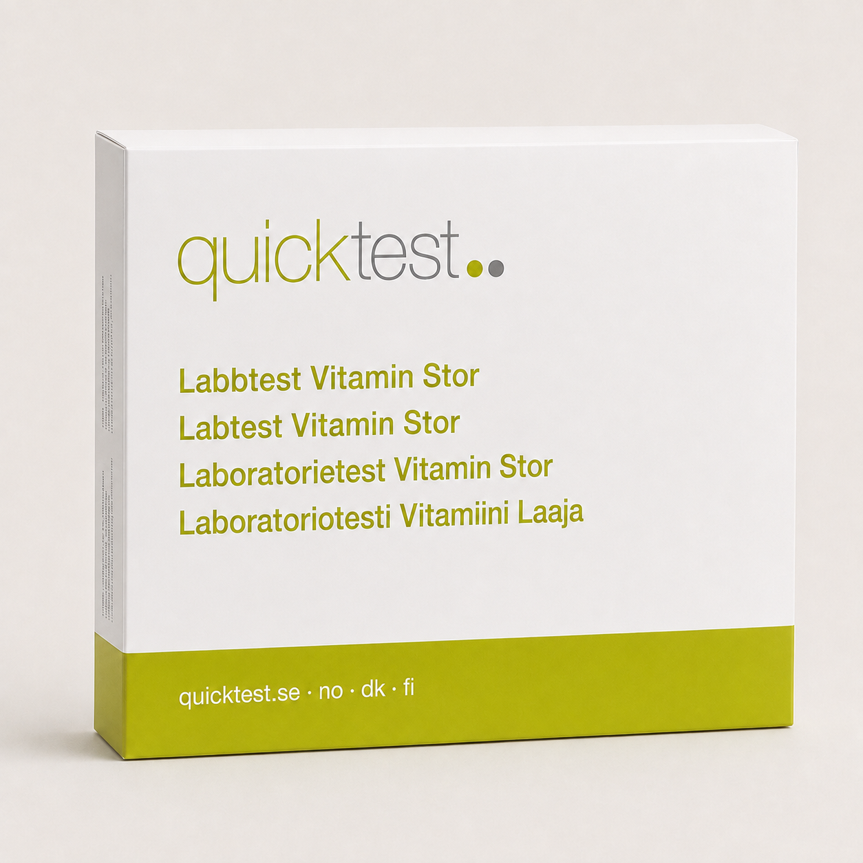 Laaja vitamiinitesti - Quicktest laboratoriotesti, pakkaus